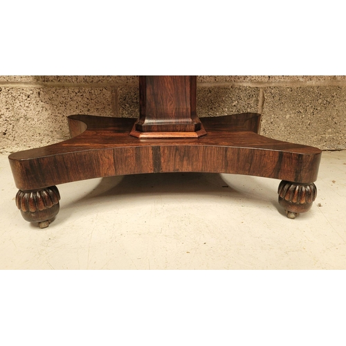 91 - AN EXCEPTIONAL EARLY 19TH CENTURY ROSEWOOD INLAID FOLD OVER CARD TABLE, this is a beautifully crafte... 