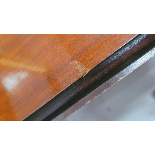 92 - AN IRISH GEORGIAN MAHOGANY DROP LEAF ‘HUNTS’ TABLE, the deep ‘D’ shaped leaves lift up and rest on a... 
