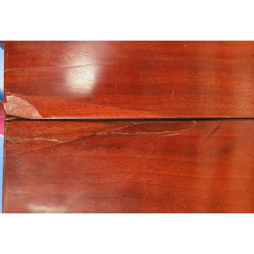 93 - A VERY GOOD QUALITY IRISH REGENCY CUBAN MAHOGANY DROP LEAF SOFA TABLE, with two frieze drawers & two... 