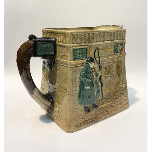 120 - A ROYAL DOULTON WHITE HART INN PICKWICK PAPERS PITCHER, c.1940, depicting the White Hart Inn at Sout... 