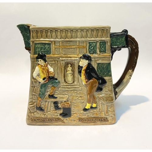 120 - A ROYAL DOULTON WHITE HART INN PICKWICK PAPERS PITCHER, c.1940, depicting the White Hart Inn at Sout... 