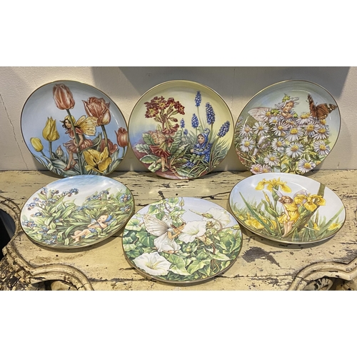 127 - SIX BORDER FINE BONE CHINA PLATES FROM THE FESTIVAL OF FLOWER FAIRIES COLLECTION, to include (i) The... 