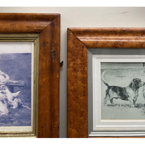 185 - TWO NICELY FRAMED VINTAGE HUNTING PRINTS, (i) After Arthur Wardle (British, 1864-1949), ‘TWO BASSET ... 