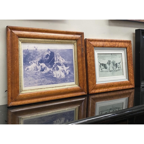 185 - TWO NICELY FRAMED VINTAGE HUNTING PRINTS, (i) After Arthur Wardle (British, 1864-1949), ‘TWO BASSET ... 