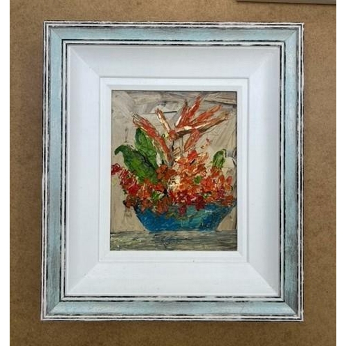 198 - KEN BULLOCK (Irish, 20th Century), ‘SPRING FLOWERS’, oil on canvas, signed verso. Dimensions: 14in x... 