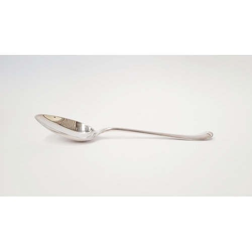 229 - AN EARLY 20TH CENTURY CASED CENTURY SILVER RAT’S TAIL SPOON, Sheffield hallmark, with a date letter ... 