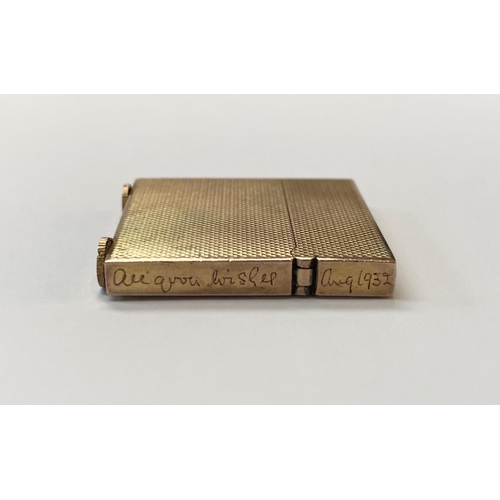 26 - A CHARMING 19TH CENTURY 9CT YELLOW GOLD LIGHTER, Maker Cornelius Desormeaux Saunders & James Francis... 