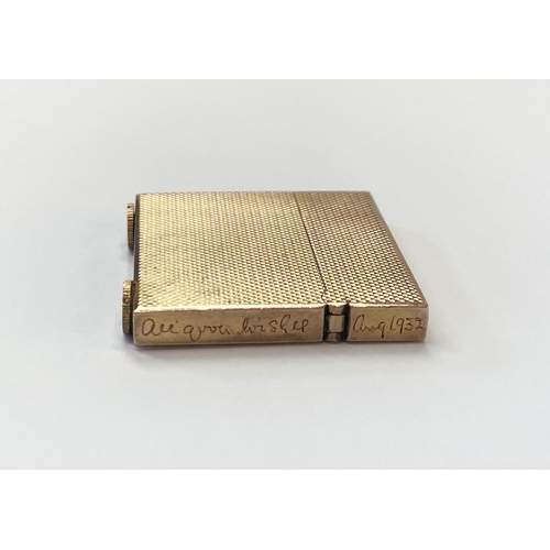 26 - A CHARMING 19TH CENTURY 9CT YELLOW GOLD LIGHTER, Maker Cornelius Desormeaux Saunders & James Francis... 