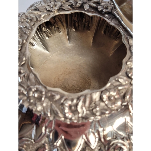 28 - A VERY FINE MID 19TH CENTURY IRISH SILVER TEA SET BY FREDERICK MANN & SON, the body of each piece ex... 