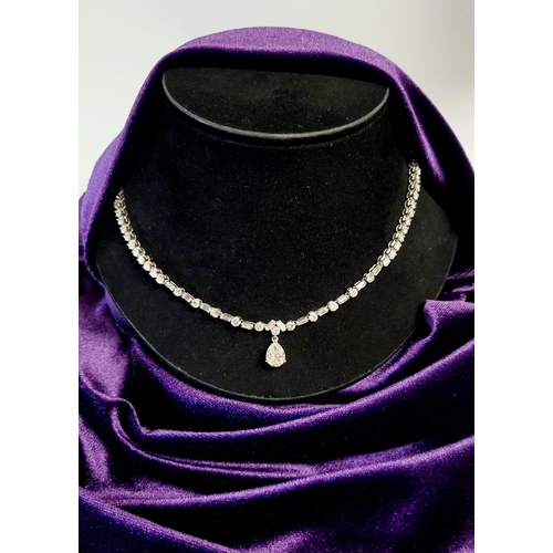 3 - A REALLY STUNNING WHITE GOLD & PLATINUM DIAMOND NECKLACE, with an approximate carat weight of 8 in t... 