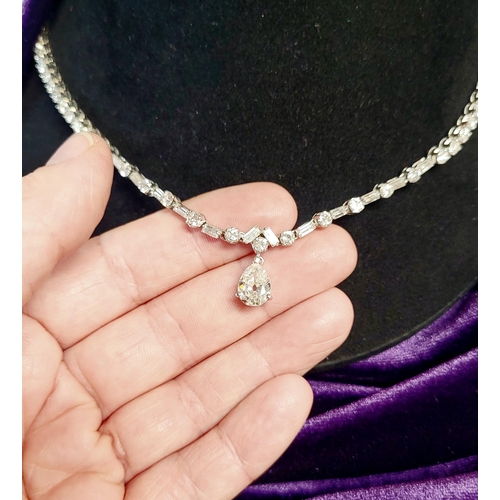 3 - A REALLY STUNNING WHITE GOLD & PLATINUM DIAMOND NECKLACE, with an approximate carat weight of 8 in t... 