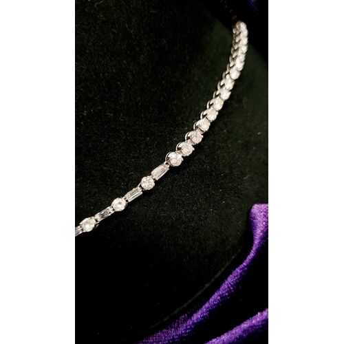 3 - A REALLY STUNNING WHITE GOLD & PLATINUM DIAMOND NECKLACE, with an approximate carat weight of 8 in t... 