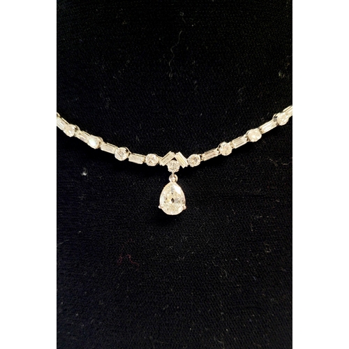 3 - A REALLY STUNNING WHITE GOLD & PLATINUM DIAMOND NECKLACE, with an approximate carat weight of 8 in t... 