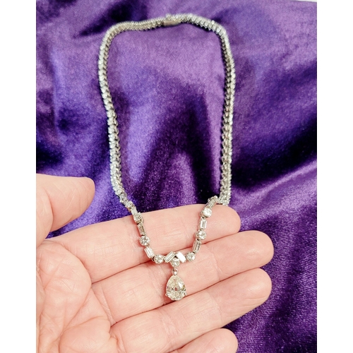 3 - A REALLY STUNNING WHITE GOLD & PLATINUM DIAMOND NECKLACE, with an approximate carat weight of 8 in t... 