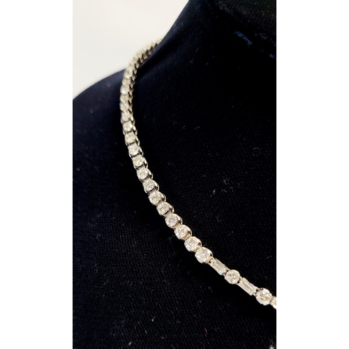 3 - A REALLY STUNNING WHITE GOLD & PLATINUM DIAMOND NECKLACE, with an approximate carat weight of 8 in t... 