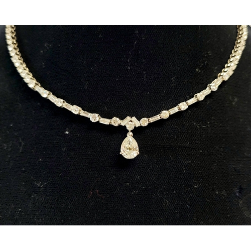 3 - A REALLY STUNNING WHITE GOLD & PLATINUM DIAMOND NECKLACE, with an approximate carat weight of 8 in t... 