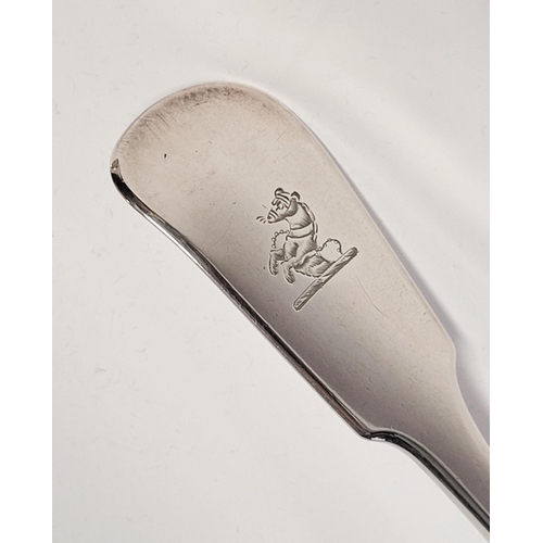 47 - AN EARLY 19TH CENTURY IRISH, CORK, SILVER FISH SLICE, by the maker Richard Garde, nice clear hallmar... 