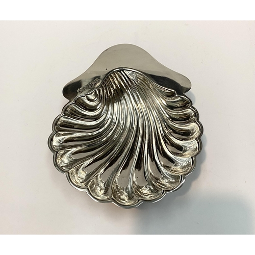 56 - A VICTORIAN SILVER SCALLOPED SHELL DISH, Hallmarked Lee & Wigfull (Henry Wigfull), John Street Works... 