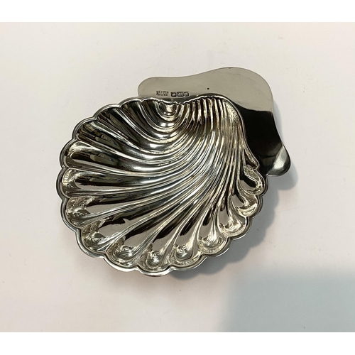 56 - A VICTORIAN SILVER SCALLOPED SHELL DISH, Hallmarked Lee & Wigfull (Henry Wigfull), John Street Works... 