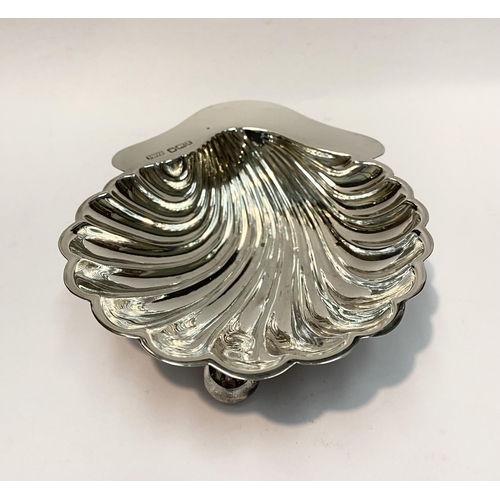 56 - A VICTORIAN SILVER SCALLOPED SHELL DISH, Hallmarked Lee & Wigfull (Henry Wigfull), John Street Works... 