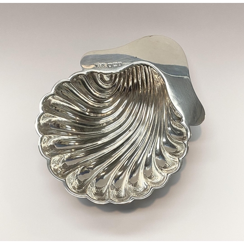 56 - A VICTORIAN SILVER SCALLOPED SHELL DISH, Hallmarked Lee & Wigfull (Henry Wigfull), John Street Works... 