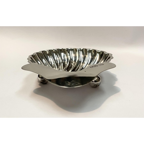 56 - A VICTORIAN SILVER SCALLOPED SHELL DISH, Hallmarked Lee & Wigfull (Henry Wigfull), John Street Works... 