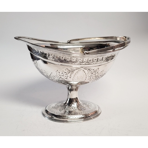 6 - A VERY FINE 18TH CENTURY IRISH SILVER BASKET, the beautifully crafted piece is decorated all over wi... 