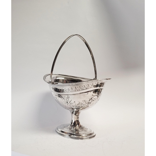 6 - A VERY FINE 18TH CENTURY IRISH SILVER BASKET, the beautifully crafted piece is decorated all over wi... 