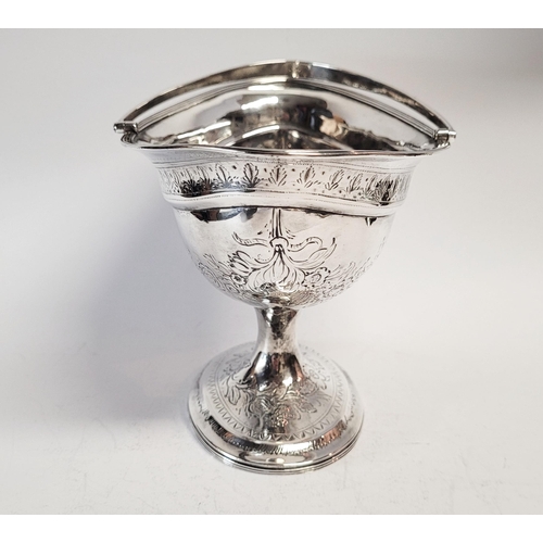 6 - A VERY FINE 18TH CENTURY IRISH SILVER BASKET, the beautifully crafted piece is decorated all over wi... 