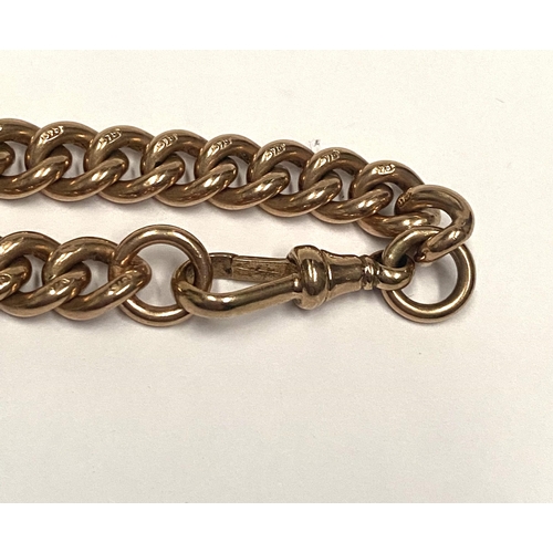 71 - A VINTAGE 9CT GOLD CHAIN LINK NECKLACE, marked 375 to reverse of each chain link, with clasp. Dimens... 