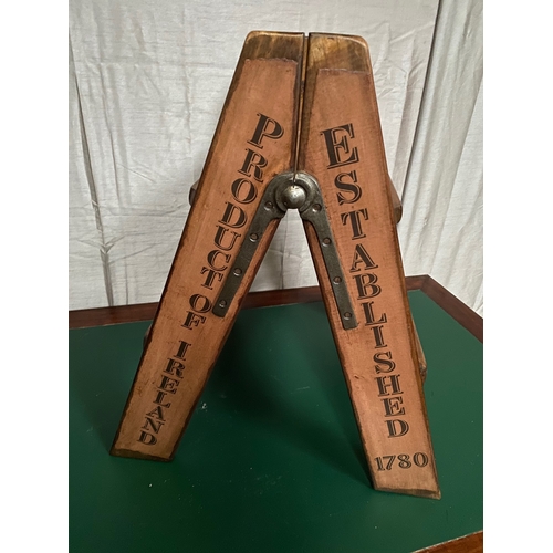 267 - A FINE JAMESON TWO STEP ADVERTISING PINE LADDER, dimensions: 60cm high x 43cm wide approx