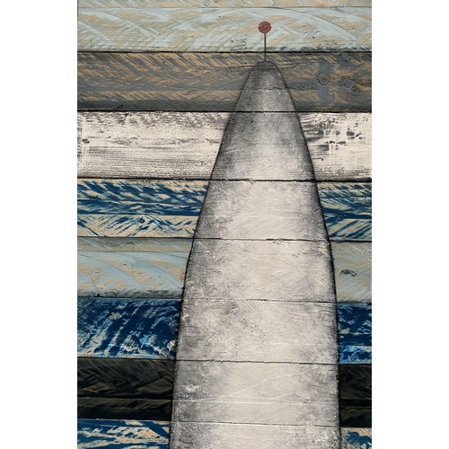 108 - KEN PARKER (Irish, 20th/21st Century), ‘THE BALTIMORE BEACON’, encaustic on wood panels, signed lowe... 