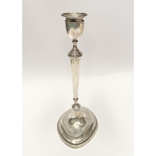 212 - AN ART DECO STYLE SILVER CANDLESTICK, Hallmarked Maker Thomas A Scott, Rockingham Street, Sheffield ... 