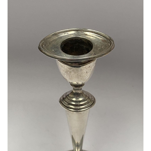 212 - AN ART DECO STYLE SILVER CANDLESTICK, Hallmarked Maker Thomas A Scott, Rockingham Street, Sheffield ... 