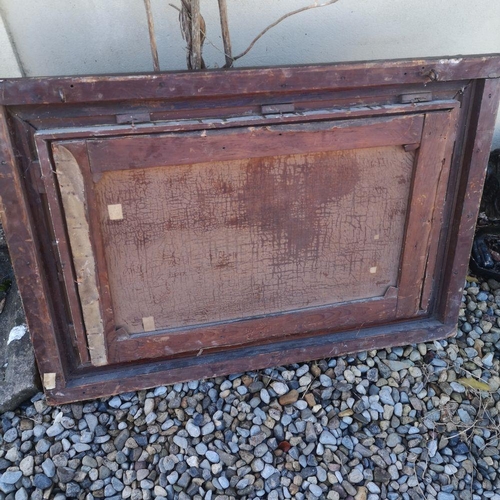 228 - A FINE GILT-FRAMED 19TH CENTURY PASTORAL SCENE, with a house to the background and farm animals to t... 