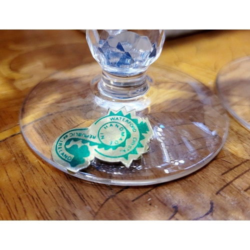 233 - A SET OF SIX VINTAGE WATERFORD CRYSTAL 'COLLEEN' CLARET GLASSES, in original box, 12cm tall each. No... 