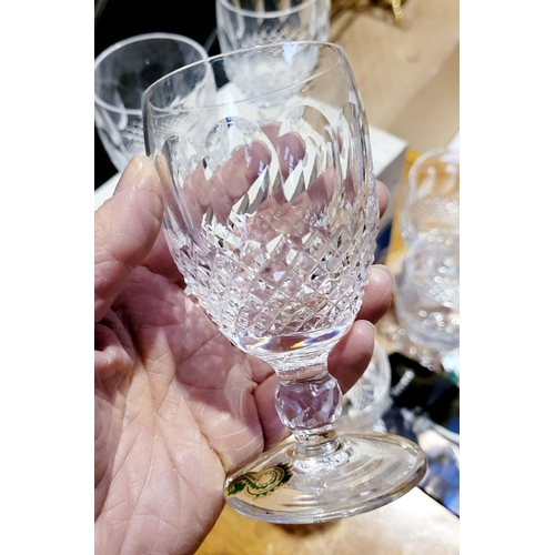 233 - A SET OF SIX VINTAGE WATERFORD CRYSTAL 'COLLEEN' CLARET GLASSES, in original box, 12cm tall each. No... 