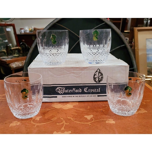 234 - A SET OF FOUR VINTAGE WATERFORD CRYSTAL 'COLLEEN' TUMBLERS, each with nice clear Waterford marks to ... 