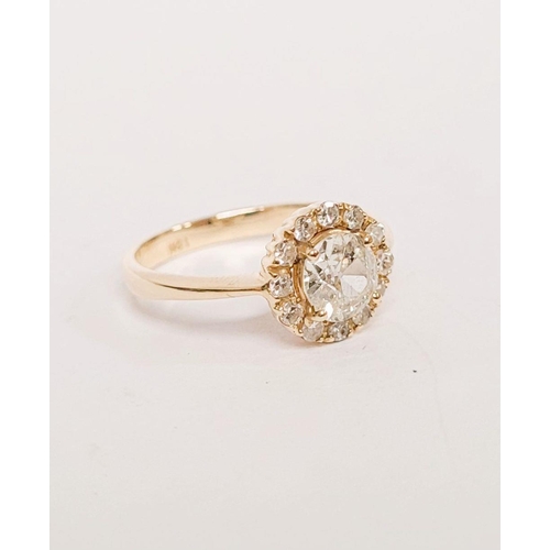 28 - A REALLY GEORGEOUS 18CT YELLOW GOLD DIAMOND RING, this a really stunning sparkling diamond ring, wit... 