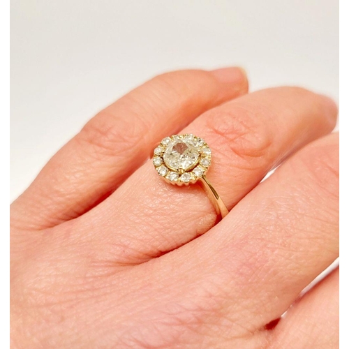 28 - A REALLY GEORGEOUS 18CT YELLOW GOLD DIAMOND RING, this a really stunning sparkling diamond ring, wit... 