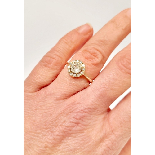 28 - A REALLY GEORGEOUS 18CT YELLOW GOLD DIAMOND RING, this a really stunning sparkling diamond ring, wit... 