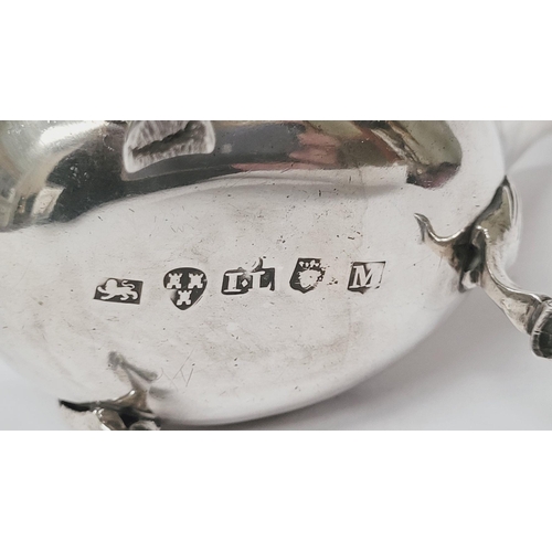 4 - A VERY FINELY CRAFTED GEORGIAN LATE 18TH CENTURY SOLID SILVER SAUCE BOAT BY JOHN LANGLANDS I, with a... 