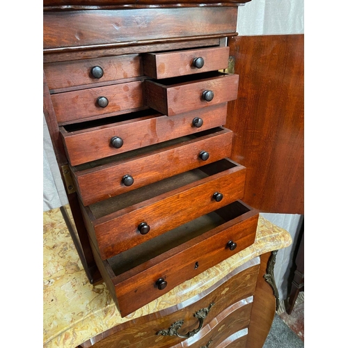 87 - A RARE WILLIAM IV MINIATURE/SPECIMEN CHEST WITH LIFT UP LID, the chest has a tapered pediment detail... 