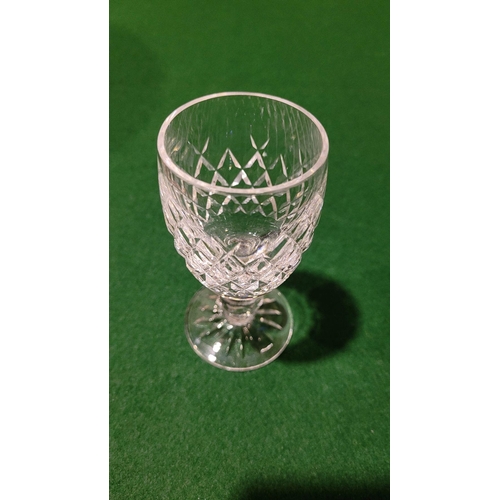 120 - A SET OF 6 WATERFORD CRYSTAL PORT / SHERRY GLASSES, each in excellent condition, with maker’s waterm... 