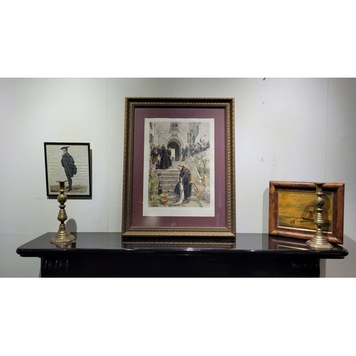 135 - AFTER WALTER DENBY SEDLER, THREE FRAMED HAND-COLOURED ETCHINGS AFTER THE ORIGINAL PAINTINGS BY SEDLE... 