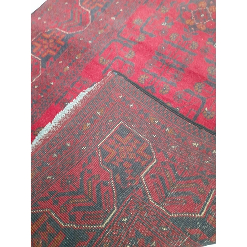 146 - AN AUTHENTIC AFGHAN KHAN MOHAMMADI RUG, hand-woven in the traditional Khan Mohammadi pattern in vibr... 