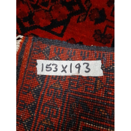 147 - AN AUTHENTIC AFGHAN KHAN MOHAMMADI RUG, hand-woven in the traditional Khan Mohammadi pattern in vibr... 