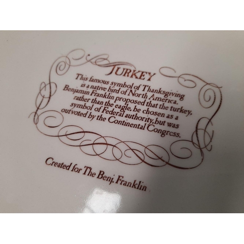 210 - A MIXED PORCELAIN LOT: includes; (i) LARGE COLLECTABLE TABLE PLATTER; TURKEY PLATTER – with script t... 