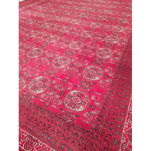 222 - AN EXCELLENT HAND-KNOTTED AFGHAN KUNDUZ RUG, with central repeat geometric pattern surrounded by mul... 