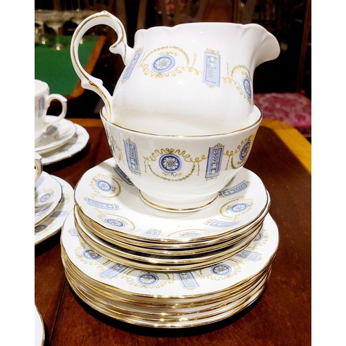 267 - A PARTIAL VINTAGE DUCHESS BONE CHINA TEA SET – SEDGMOOR DESIGN, includes: 6 x tea cups, 11 x saucers... 